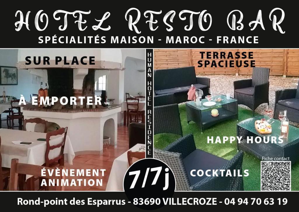 Human Hotel Restaurant Park Villecroze Kültér fotó